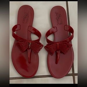 Salvatore Ferragamo Red Jelly Sandals